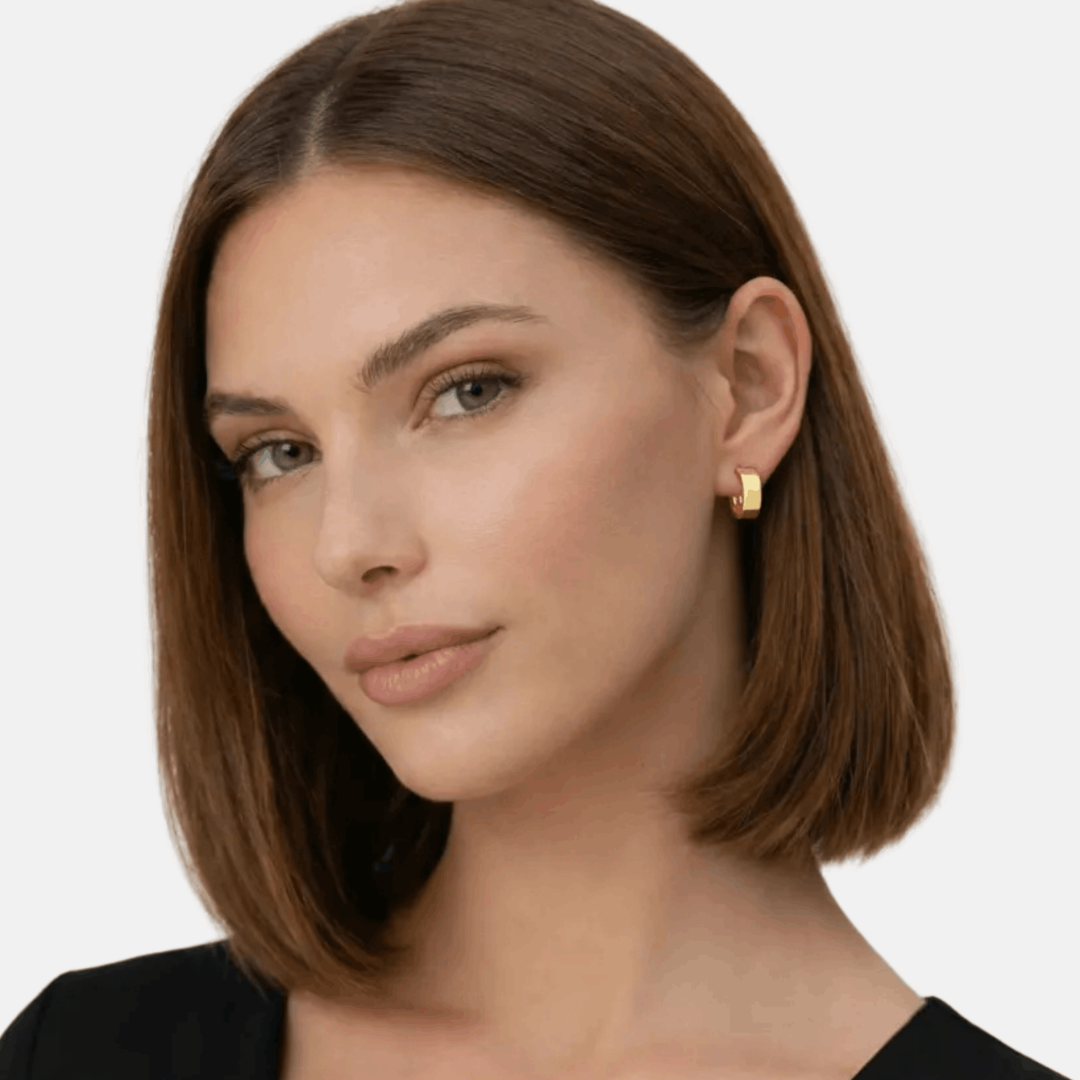 Bold Huggie Hoops Ohrringe