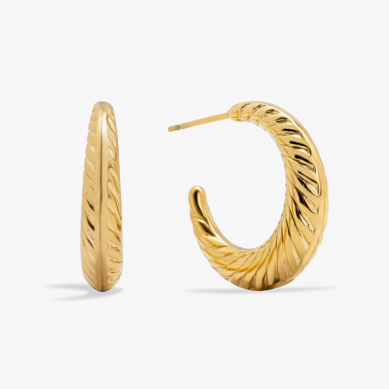 Moon Hoops Earrings