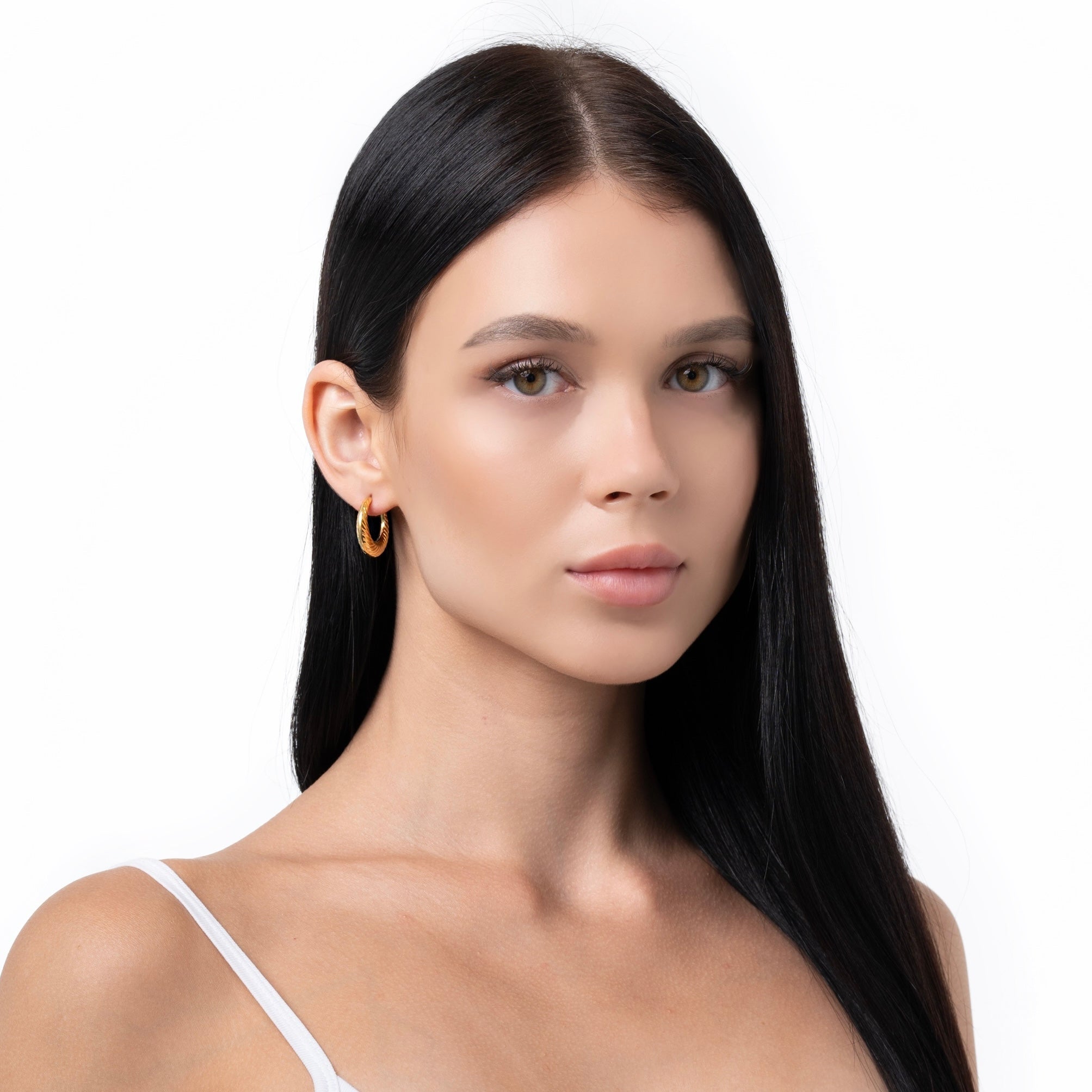 Moon Hoops Earrings