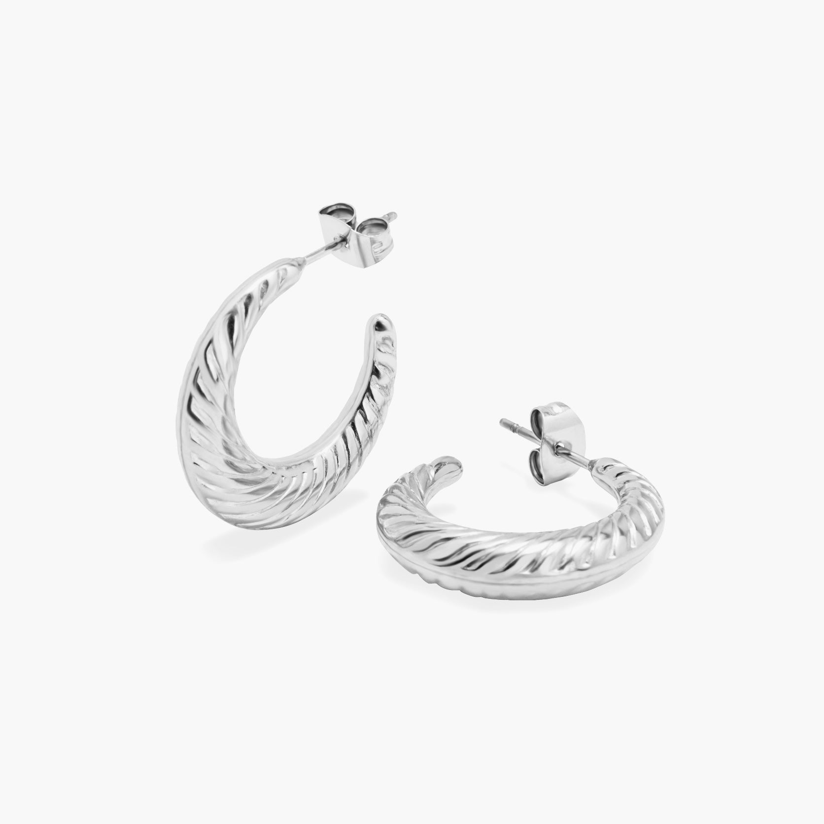 Moon Hoops Earrings